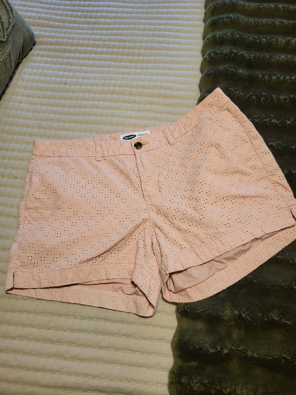 Old Navy Pink Eyelet High-Waist Women's Shorts